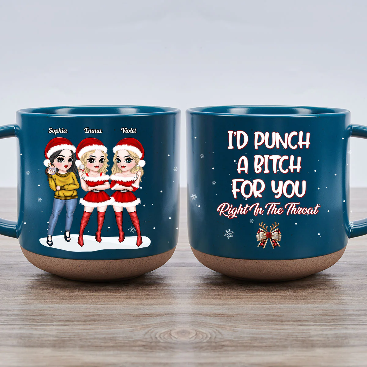 Punch Bitch - Personalized Custom Pottery Mug - Image 8