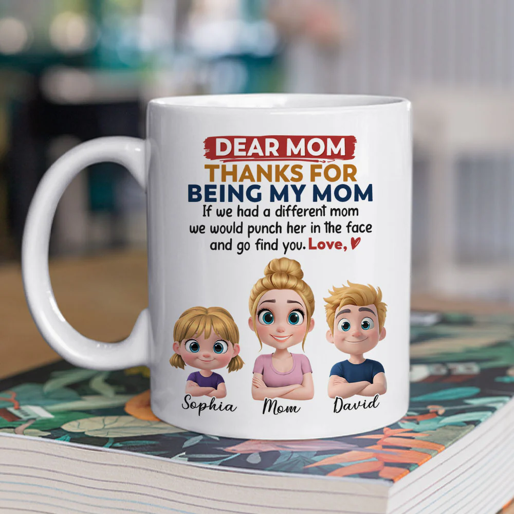 Punch For You Mom - Personalized Custom Coffee Mug - Image 2
