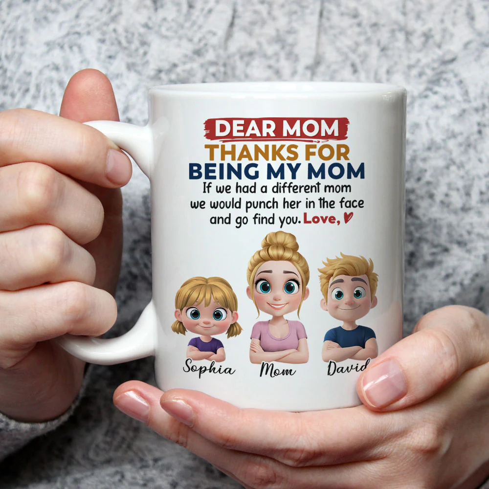Punch For You Mom - Personalized Custom Coffee Mug - Image 3