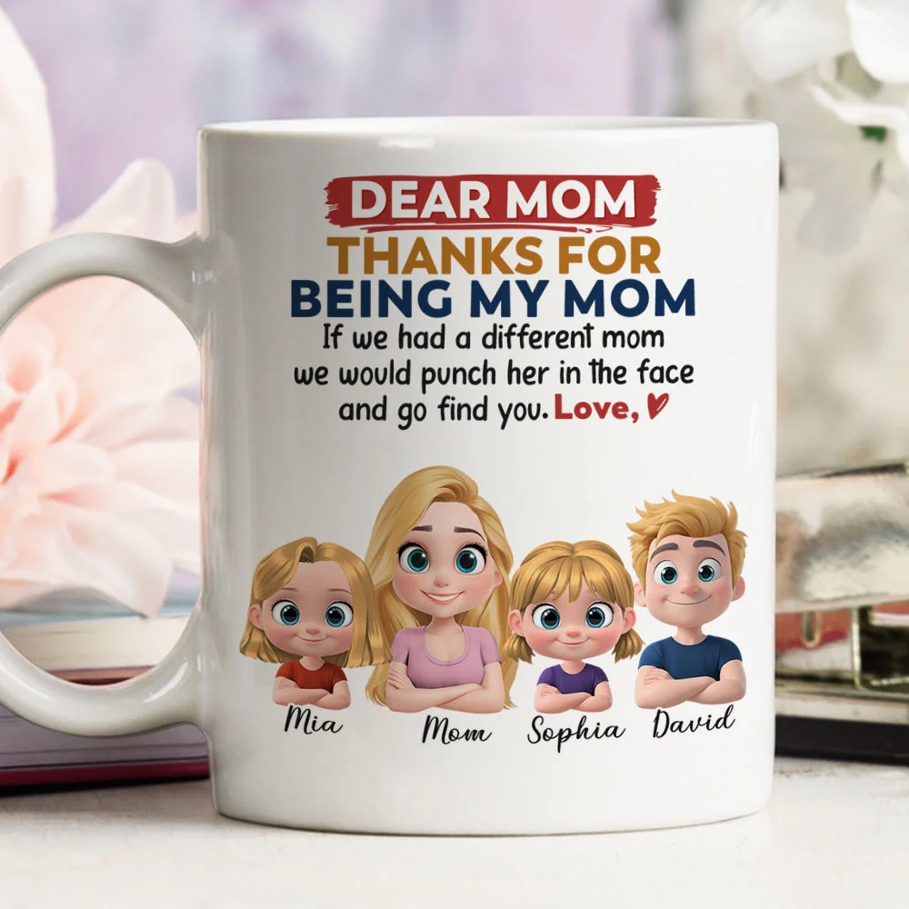 Punch For You Mom - Personalized Custom Coffee Mug - Image 4