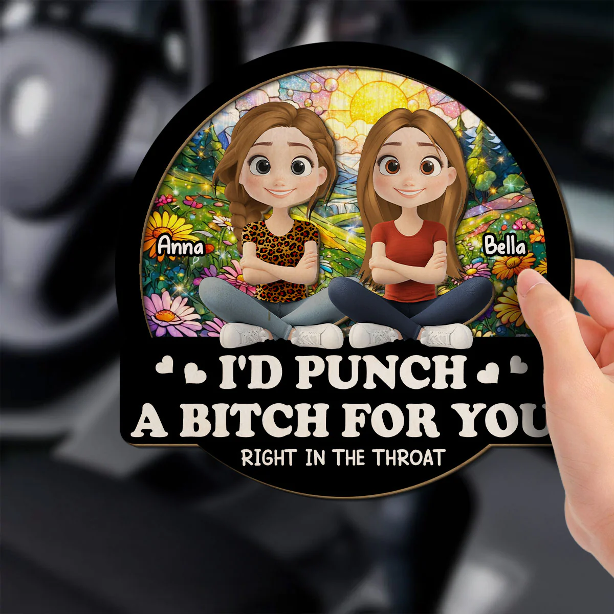 Punch For You - Personalized Custom Car Visor Clip - Image 6
