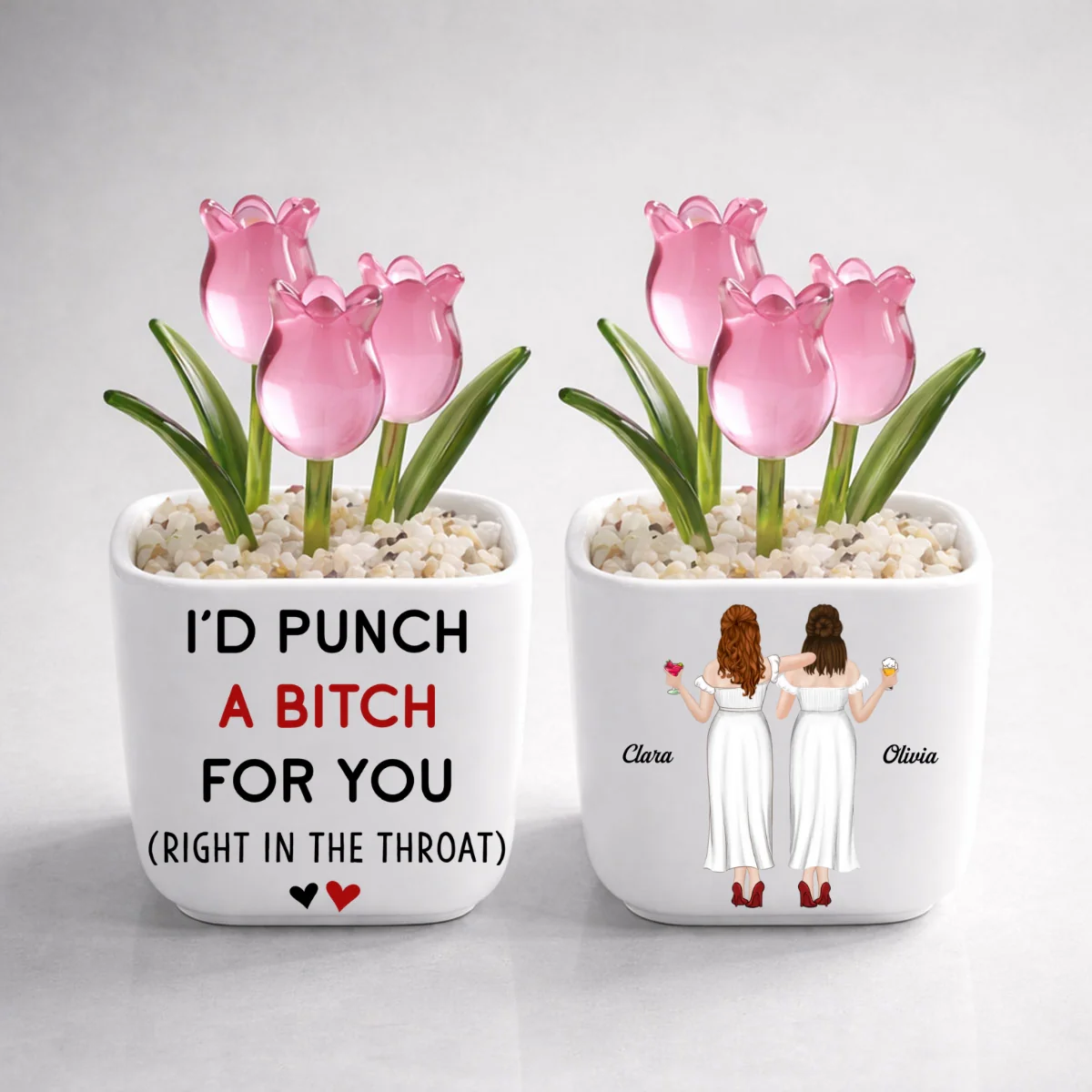 Punch For You - Personalized Custom Glass Everlasting Tulips - Image 8