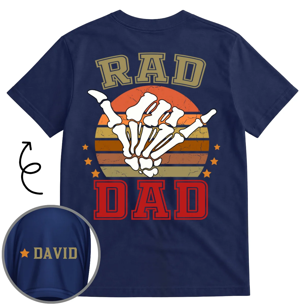 Rad Dad - Personalized Custom Shirt With Design On Sleeve - Image 10
