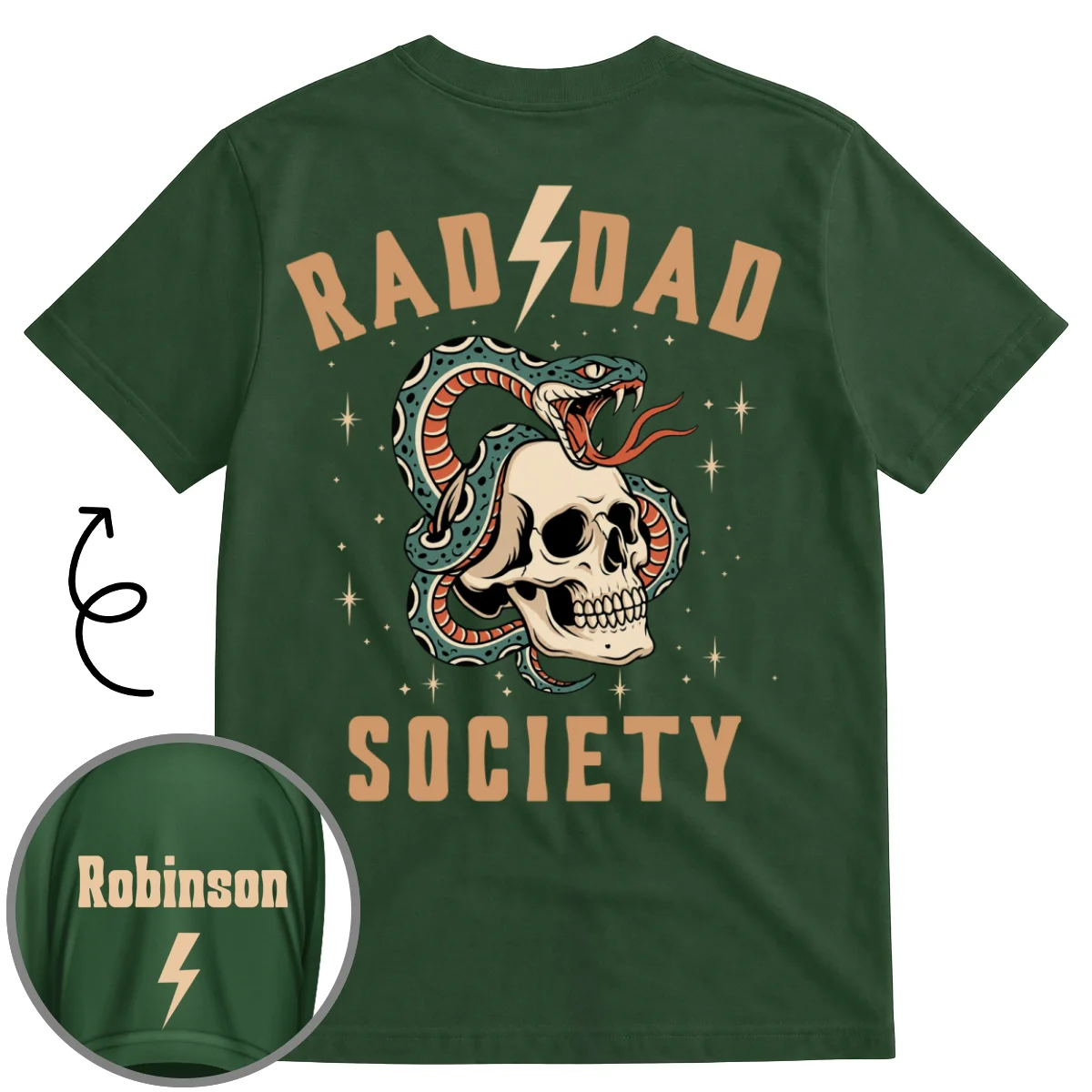 Rad Dad Society - Personalized Custom Shirt With Design On Sleeve - Image 10