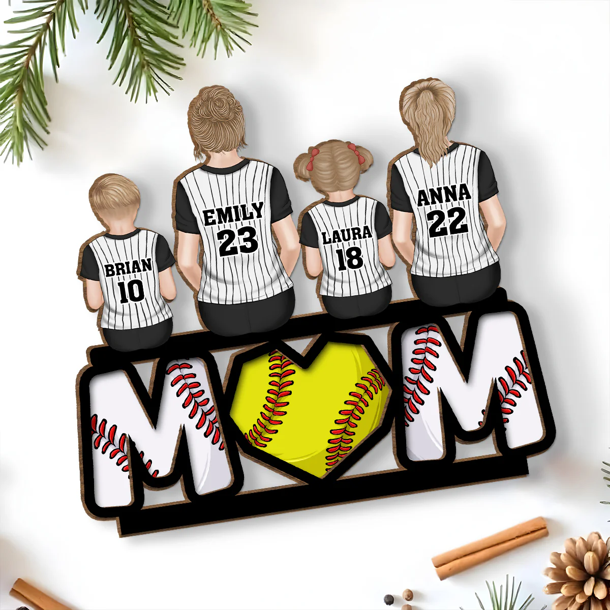 Raising Champions With Love - Personalized Custom 2-Layer Wood Plaque With Flat Base - Image 5