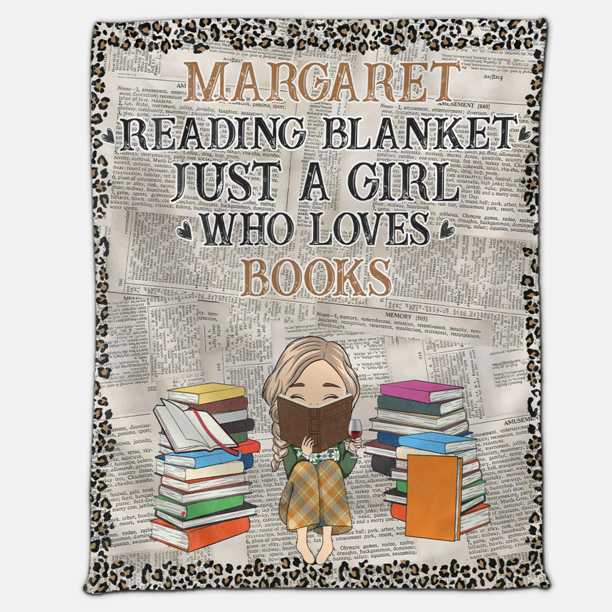 Reading Blanket - Personalized Custom Fleece Blanket - Image 7