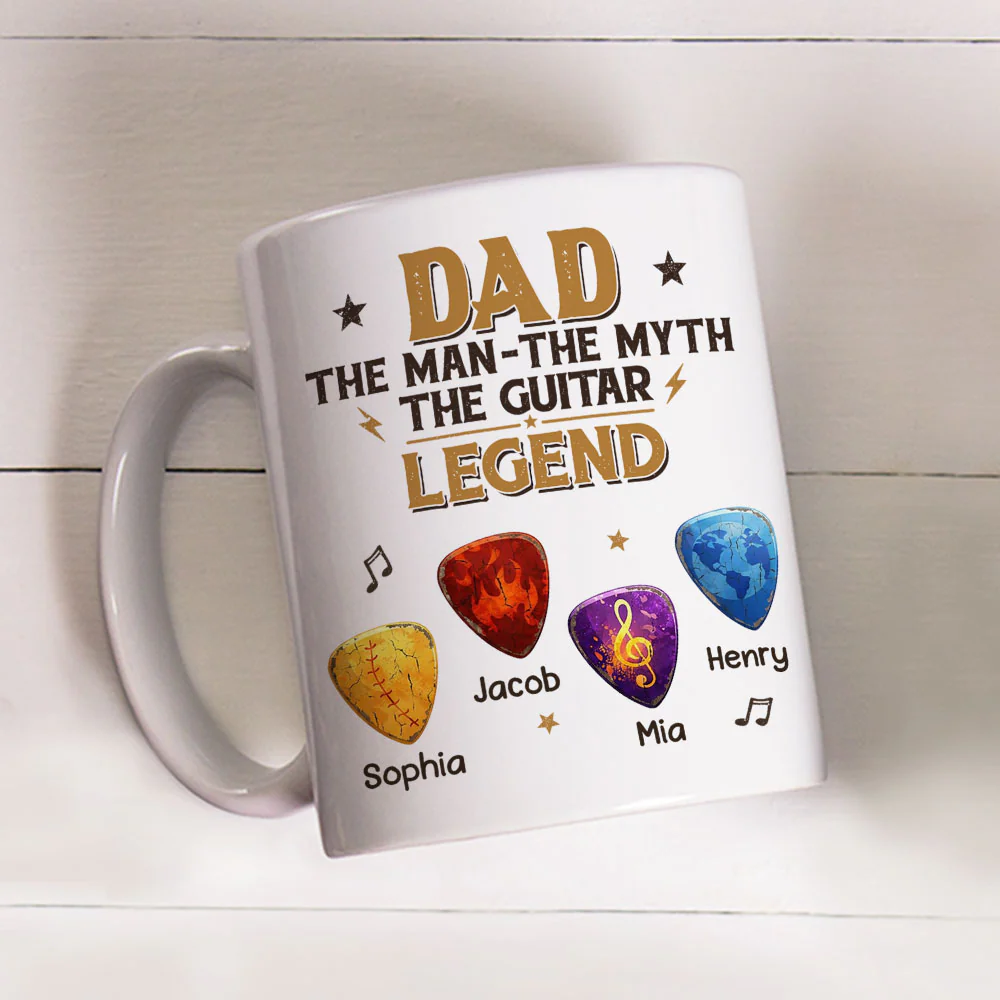 Real Dads Play Loud - Personalized Custom Coffee Mug - Image 3