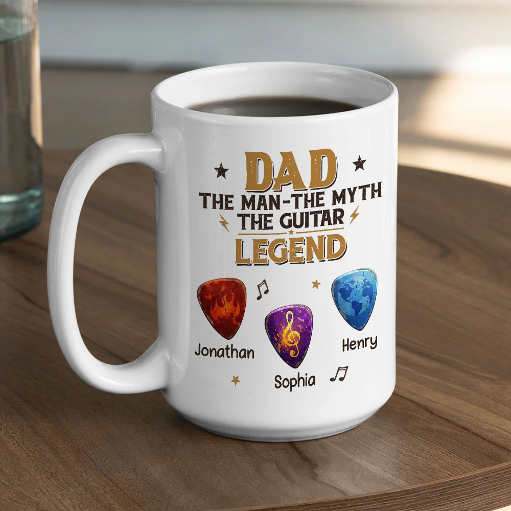 Real Dads Play Loud - Personalized Custom Coffee Mug - Image 4