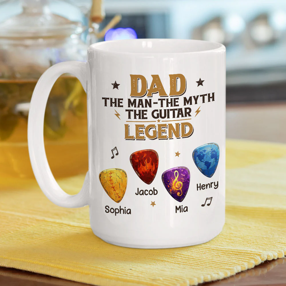 Real Dads Play Loud - Personalized Custom Coffee Mug - Image 5