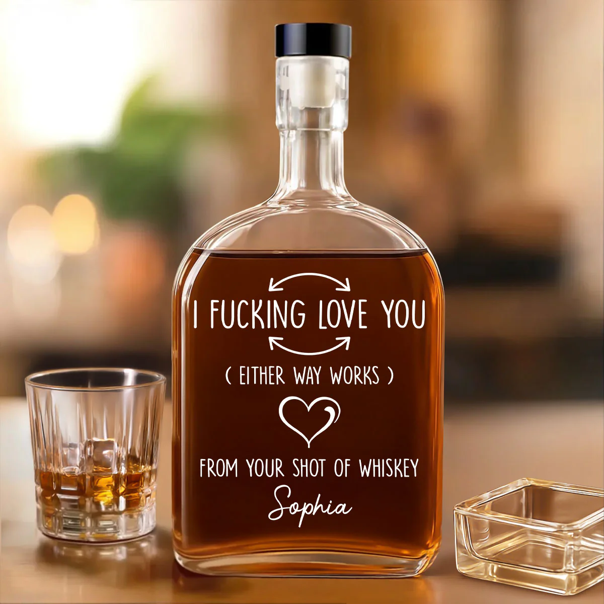 Really Love You - Personalized Custom Spirits Decanter