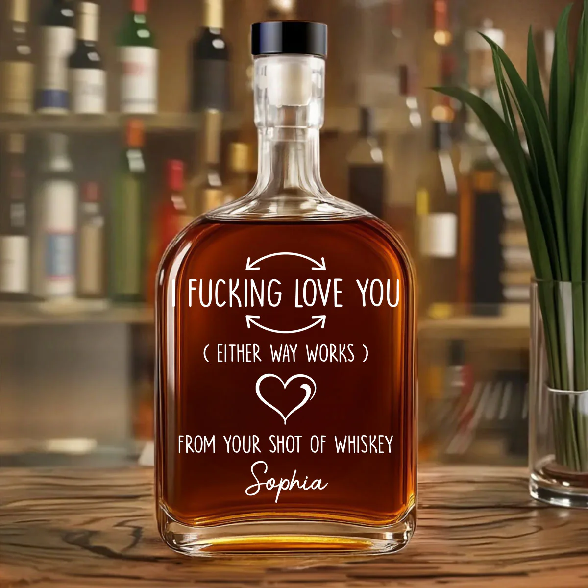 Really Love You - Personalized Custom Spirits Decanter - Image 3