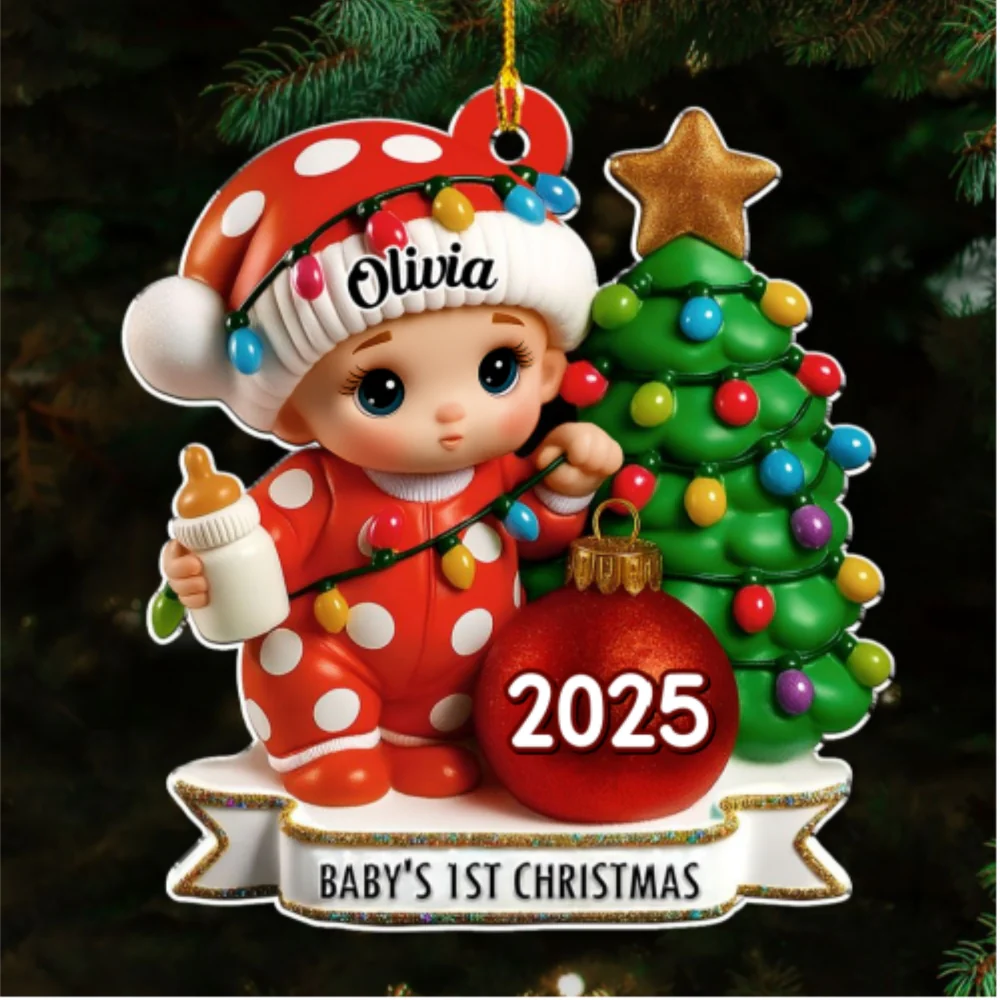 Red Dot Holiday - Personalized Custom Acrylic Ornament - Image 6