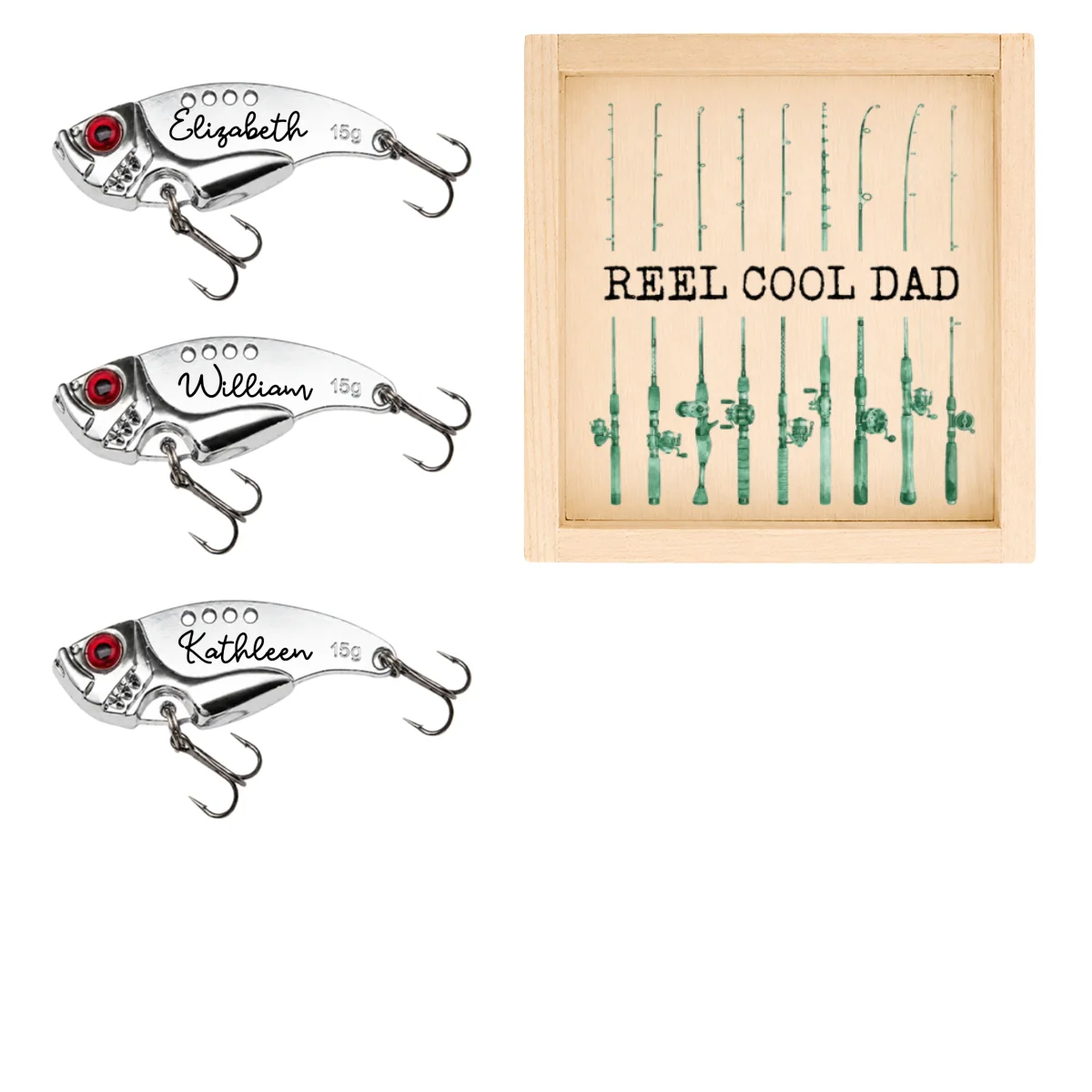 Reel Cool Dad Grandpa - Personalized Custom Fishing Lure - Image 12