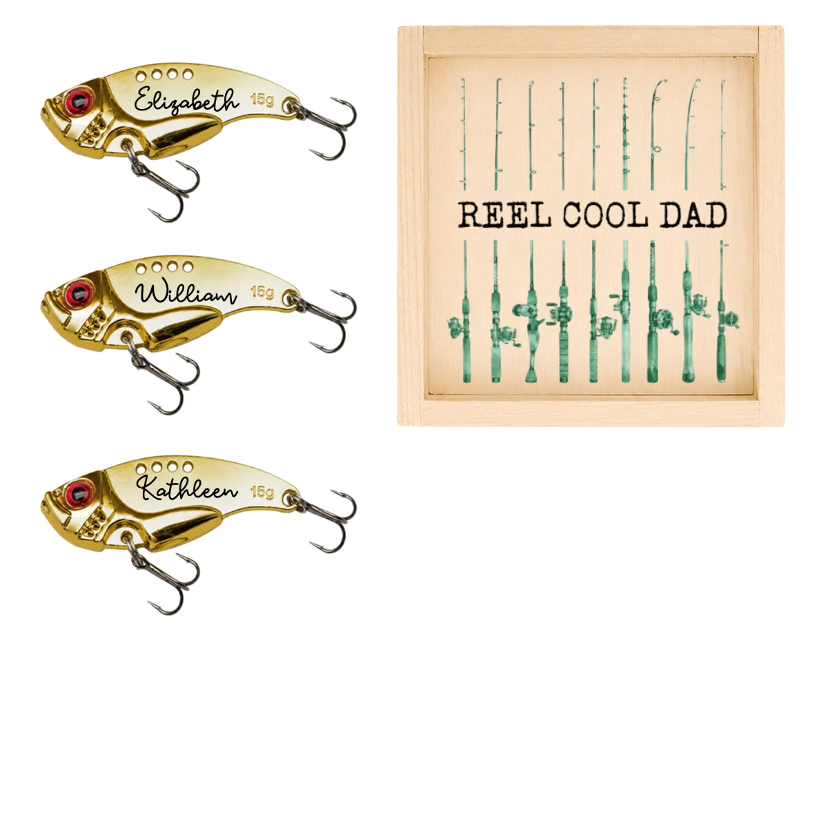 Reel Cool Dad Grandpa - Personalized Custom Fishing Lure - Image 13
