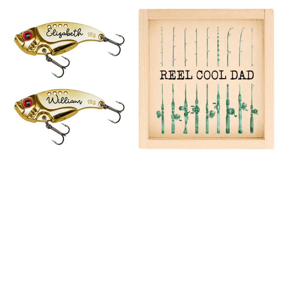 Reel Cool Dad Grandpa - Personalized Custom Fishing Lure - Image 15