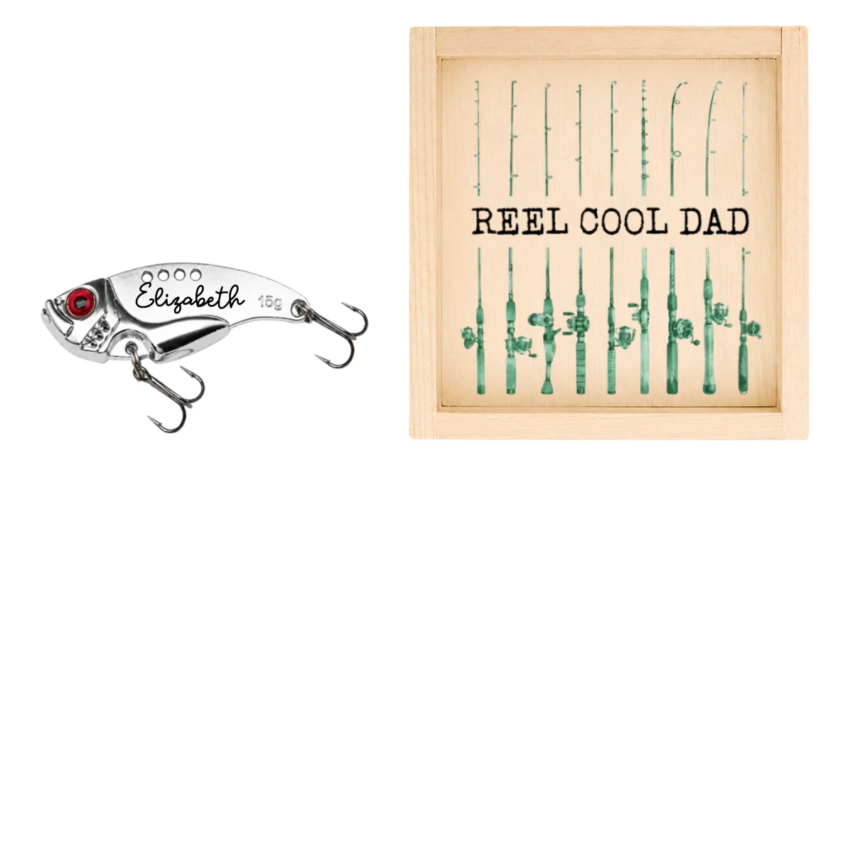 Reel Cool Dad Grandpa - Personalized Custom Fishing Lure - Image 16