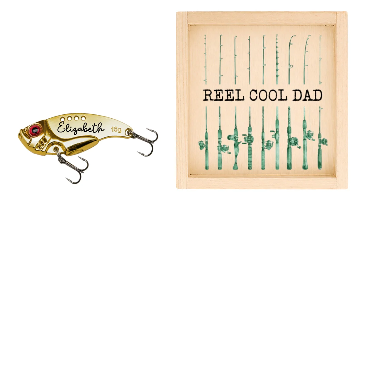 Reel Cool Dad Grandpa - Personalized Custom Fishing Lure - Image 17