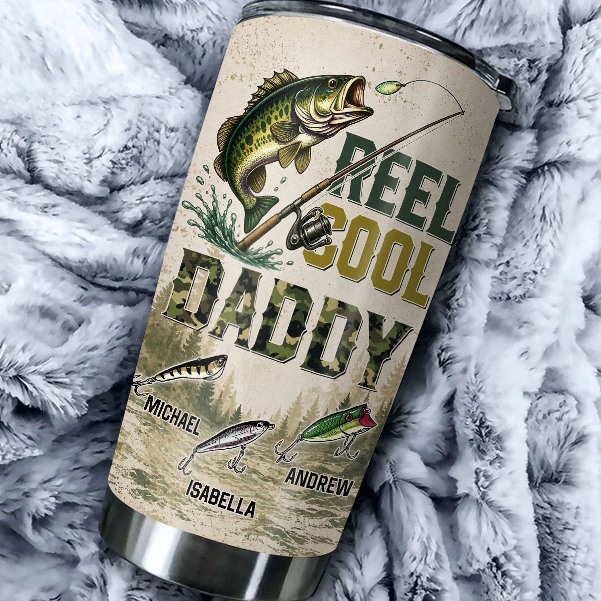 Reel Cool Dad - Personalized Custom Tumbler - Image 2