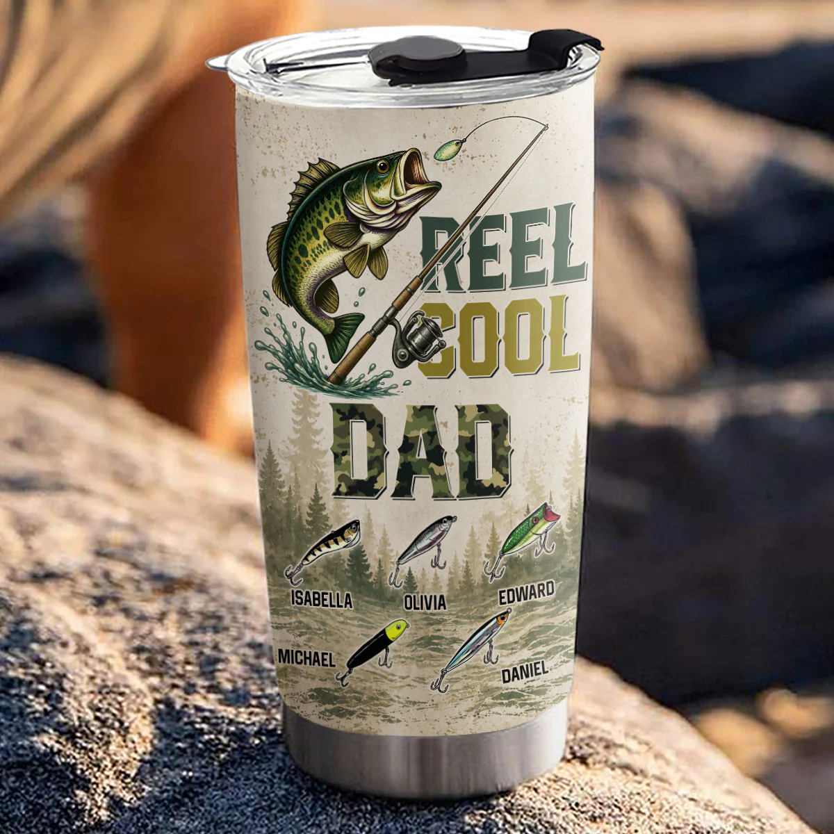 Reel Cool Dad - Personalized Custom Tumbler - Image 3