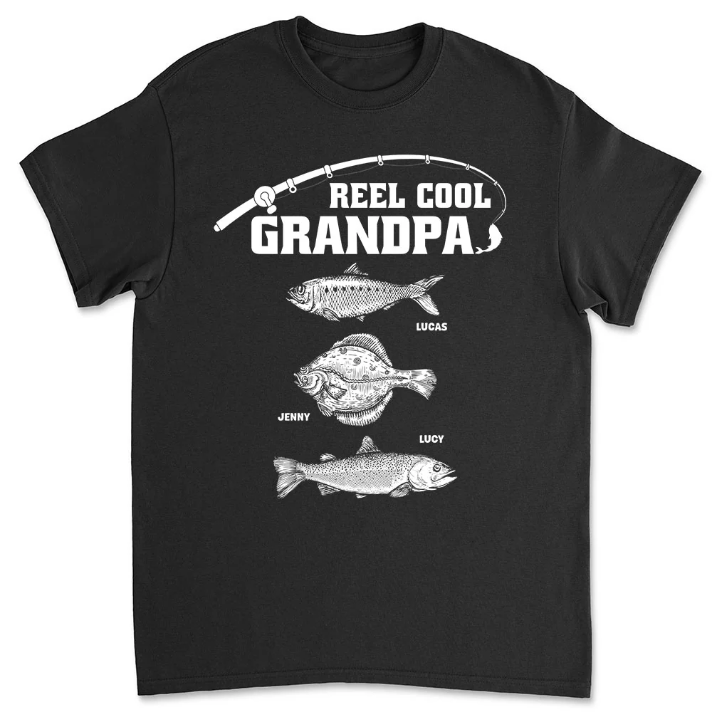 Reel Cool Grandpa Fishing - Personalized Custom Shirt