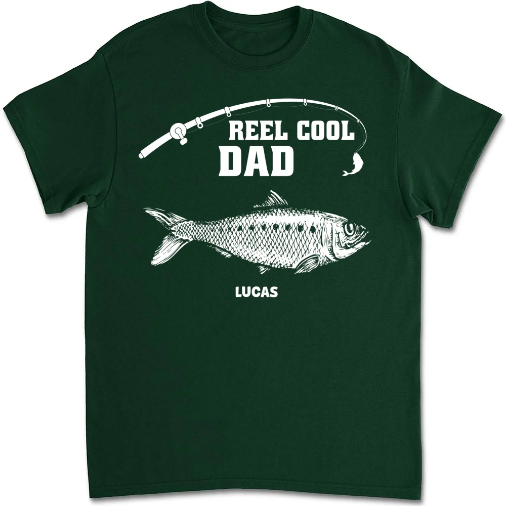 Reel Cool Grandpa Fishing - Personalized Custom Shirt - Image 8