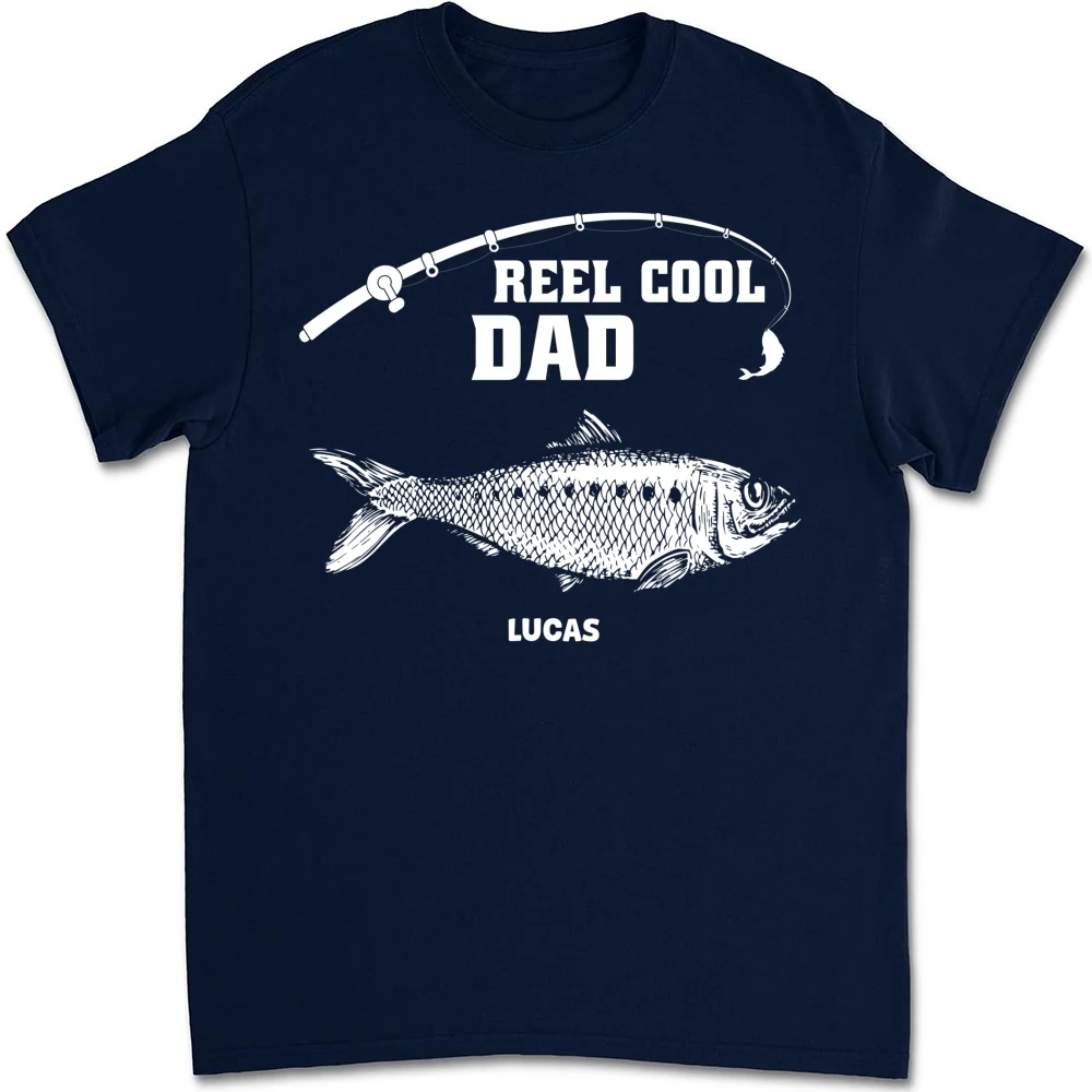 Reel Cool Grandpa Fishing - Personalized Custom Shirt - Image 9