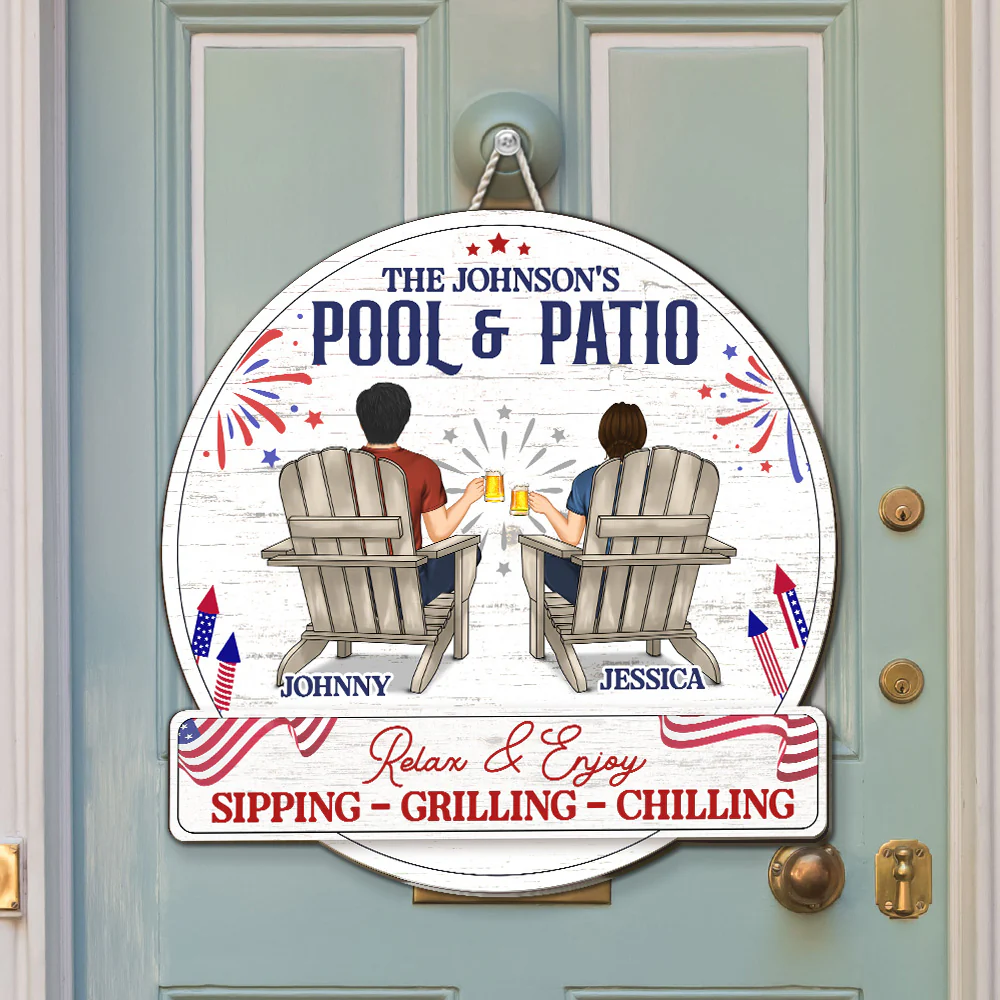 Relax And Enjoy - Personalized Custom Wood Sign - Image 2