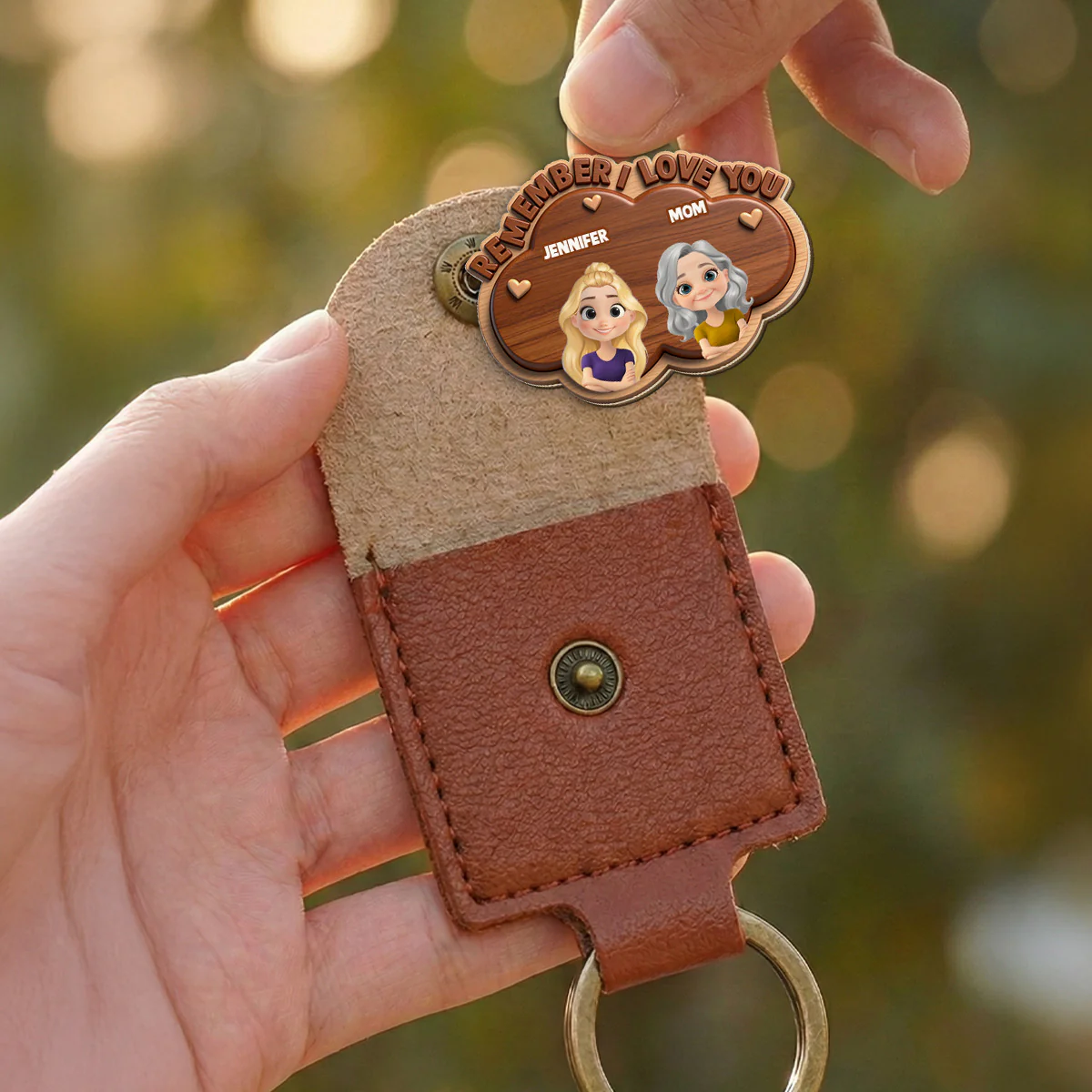 Remember I Love You - Personalized Custom Wooden Pocket Hug - Image 3