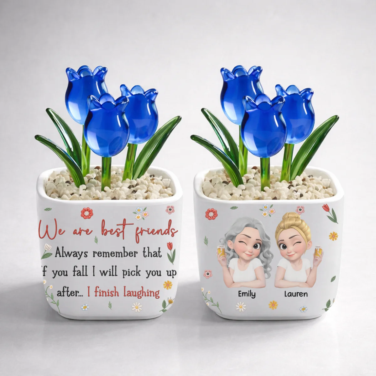 Remember That I Will - Personalized Custom Glass Everlasting Tulips - Image 8
