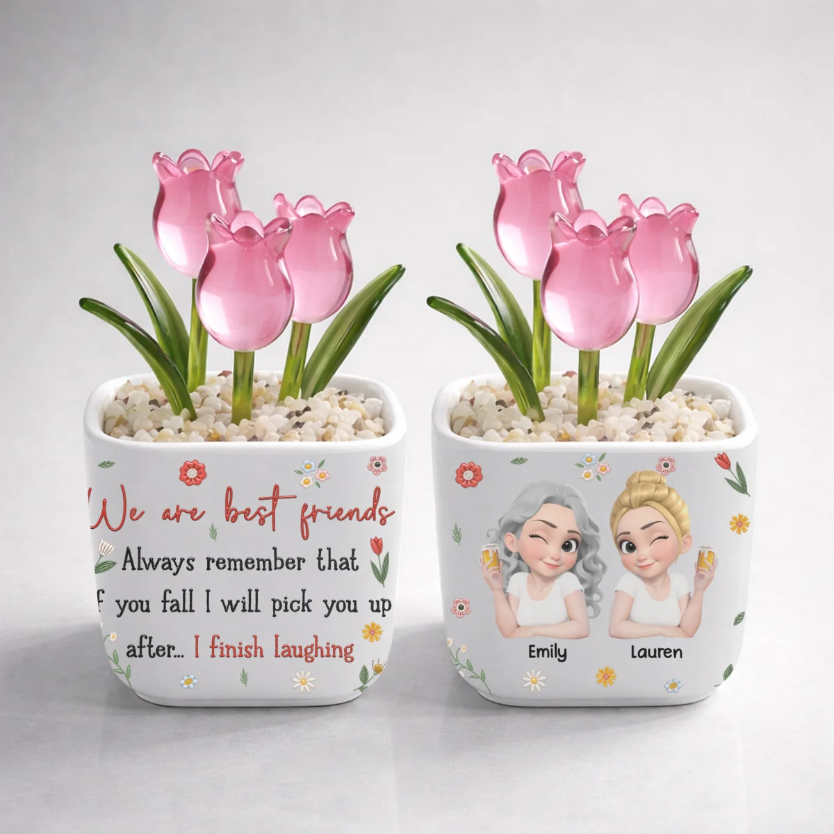Remember That I Will - Personalized Custom Glass Everlasting Tulips - Image 9