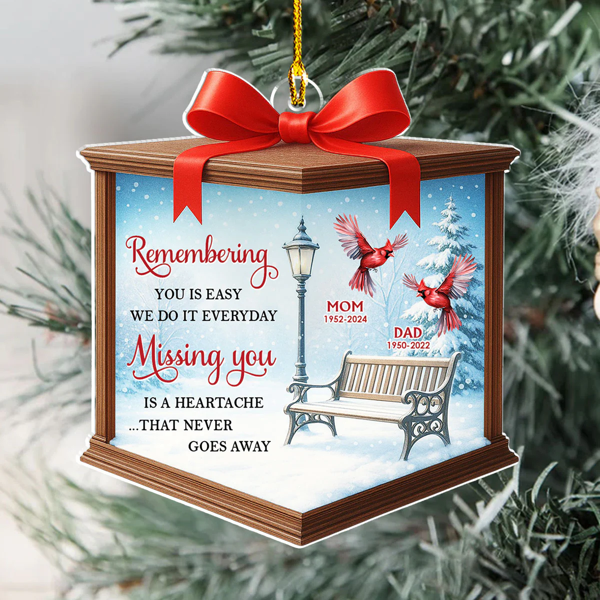 Remembering You - Personalized Custom Acrylic Ornament - Image 3