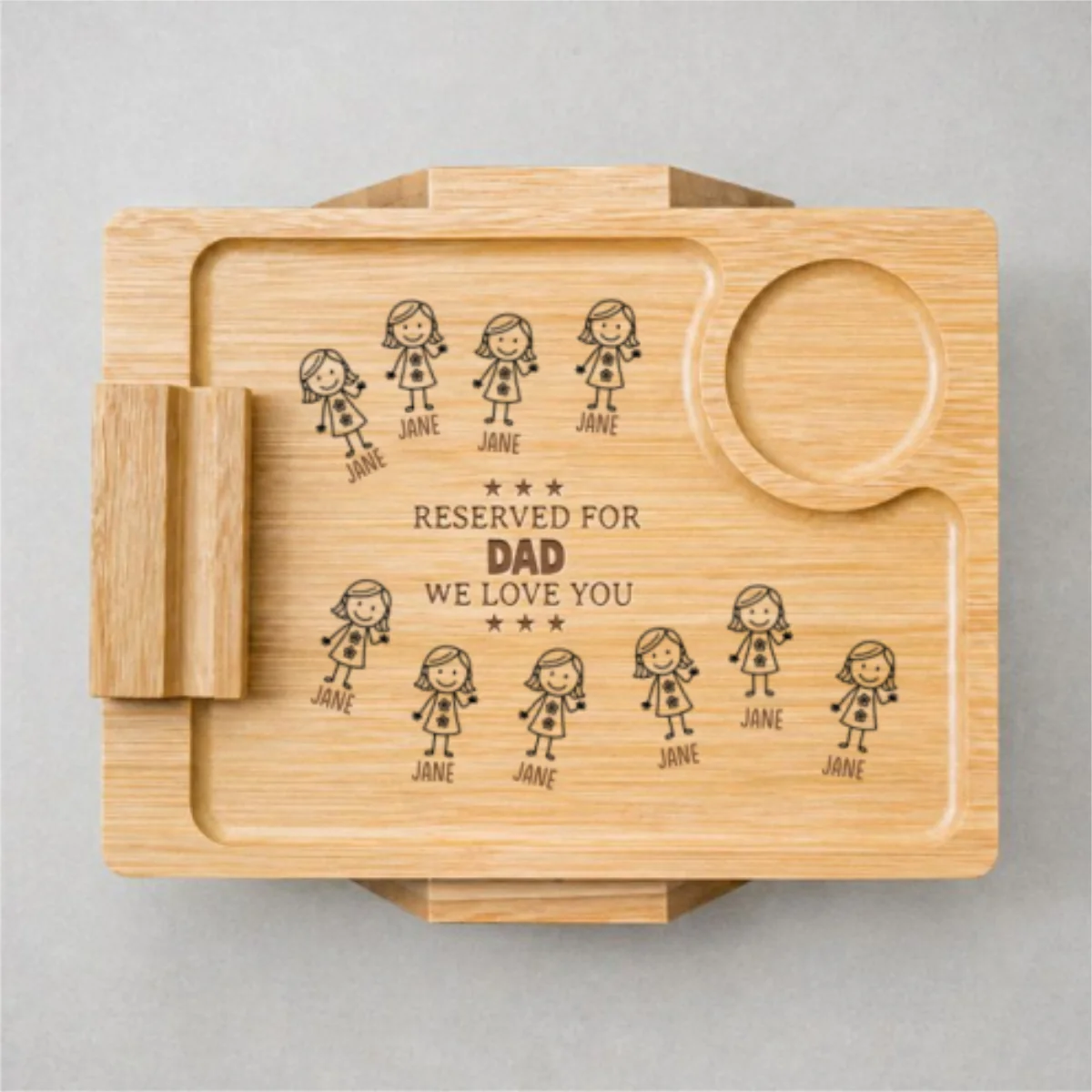 Reserved For Dad - Personalized Custom Engraved Wooden Couch Arm Table - Image 8