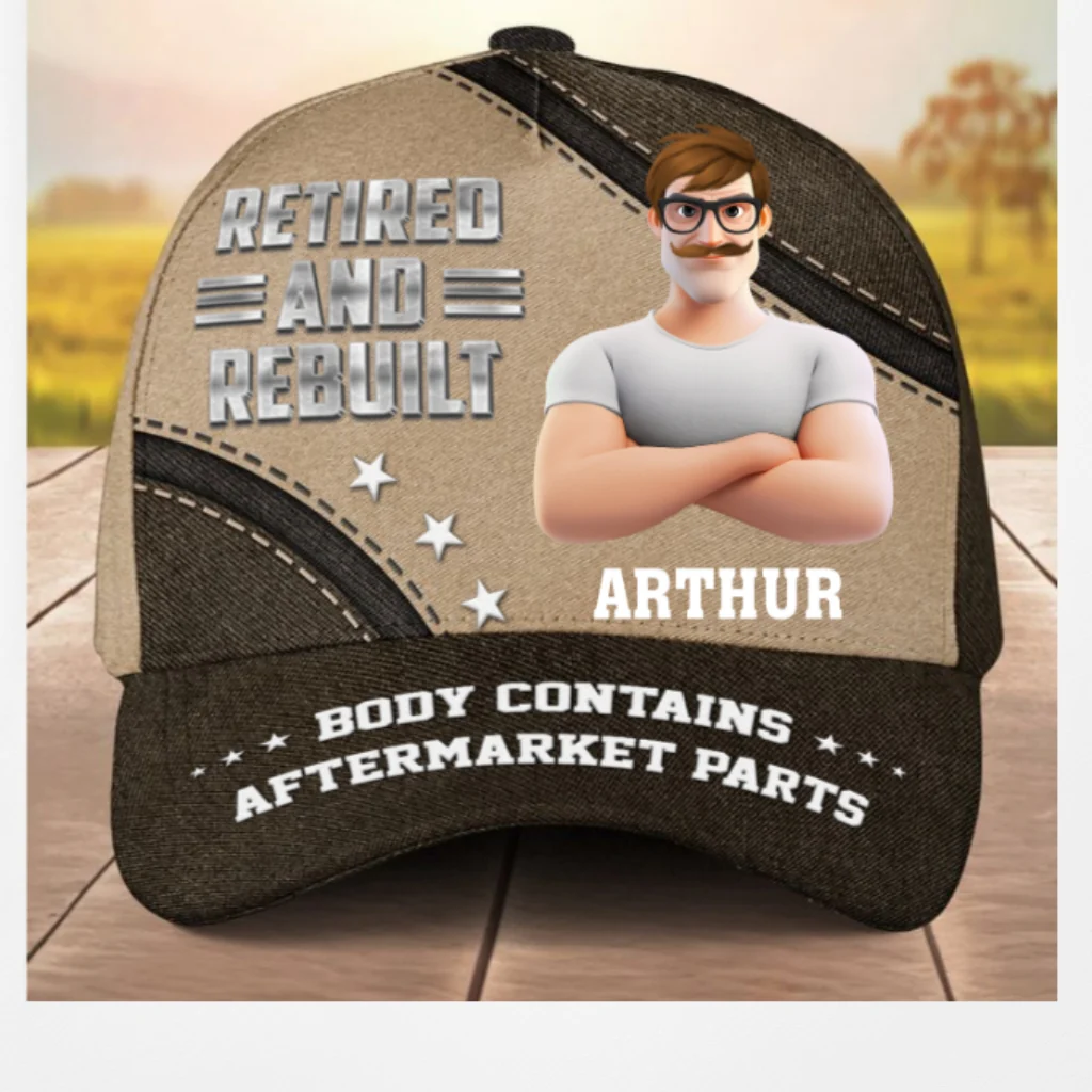 Retired And Rebuilt - Personalized Custom Classic Cap - Image 7