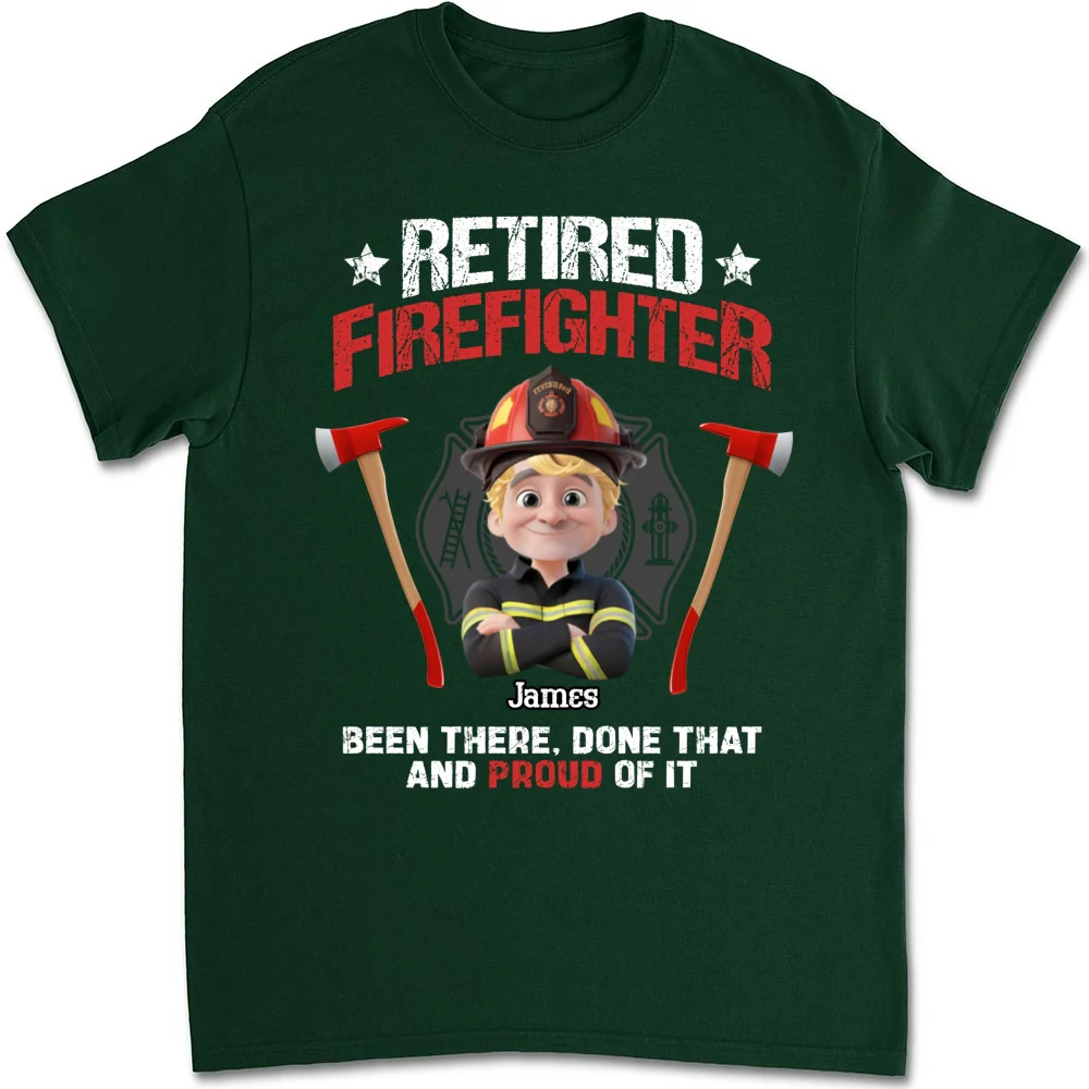 Retired Firefighter - Personalized Custom Shirt - Image 10