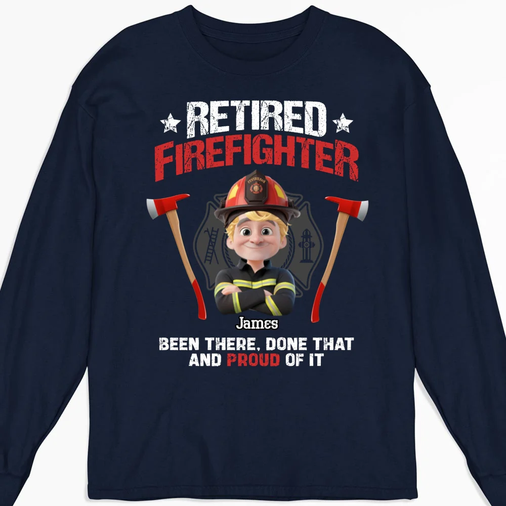 Retired Firefighter - Personalized Custom Shirt - Image 14