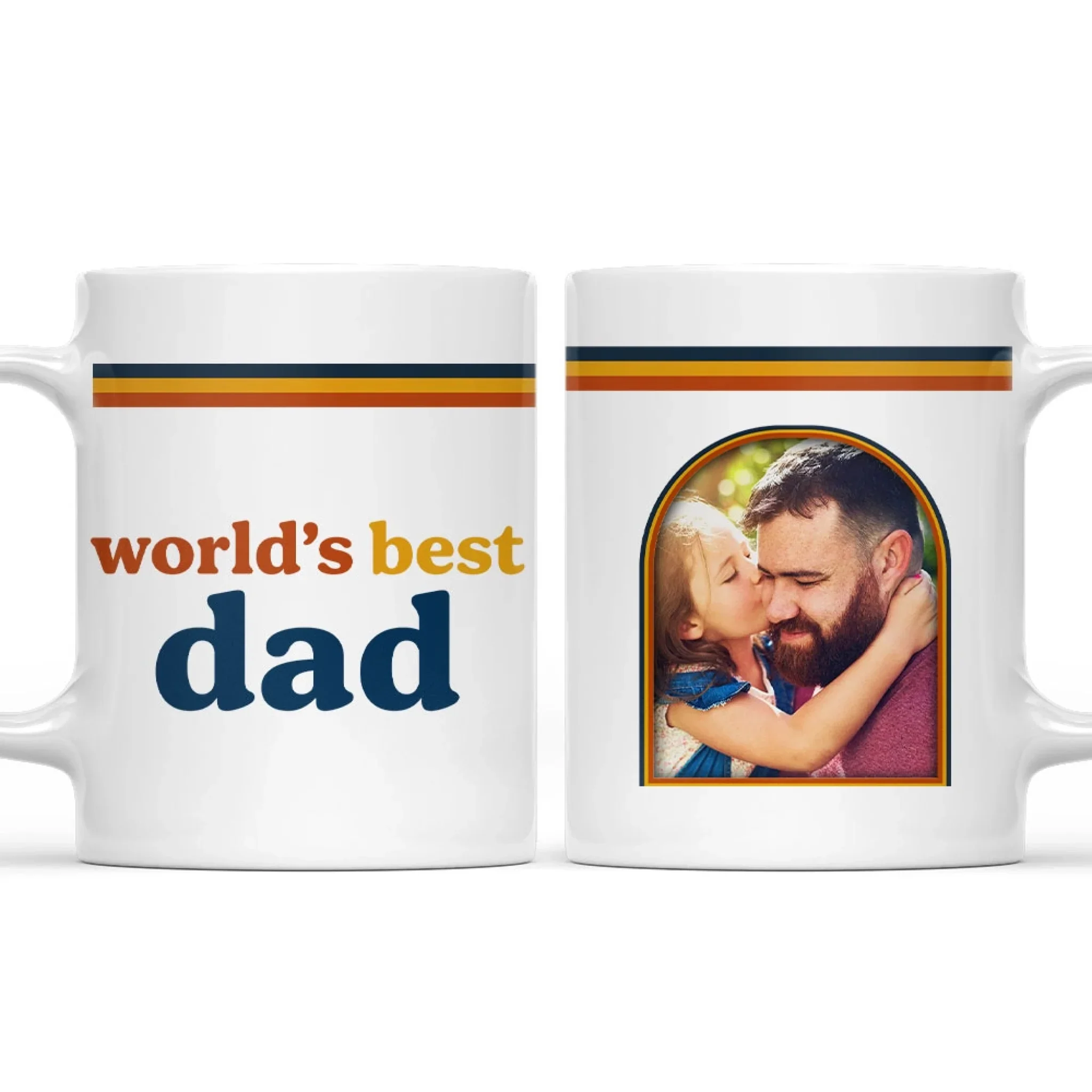 Retro Best Dad - Personalized Custom Coffee Mug
