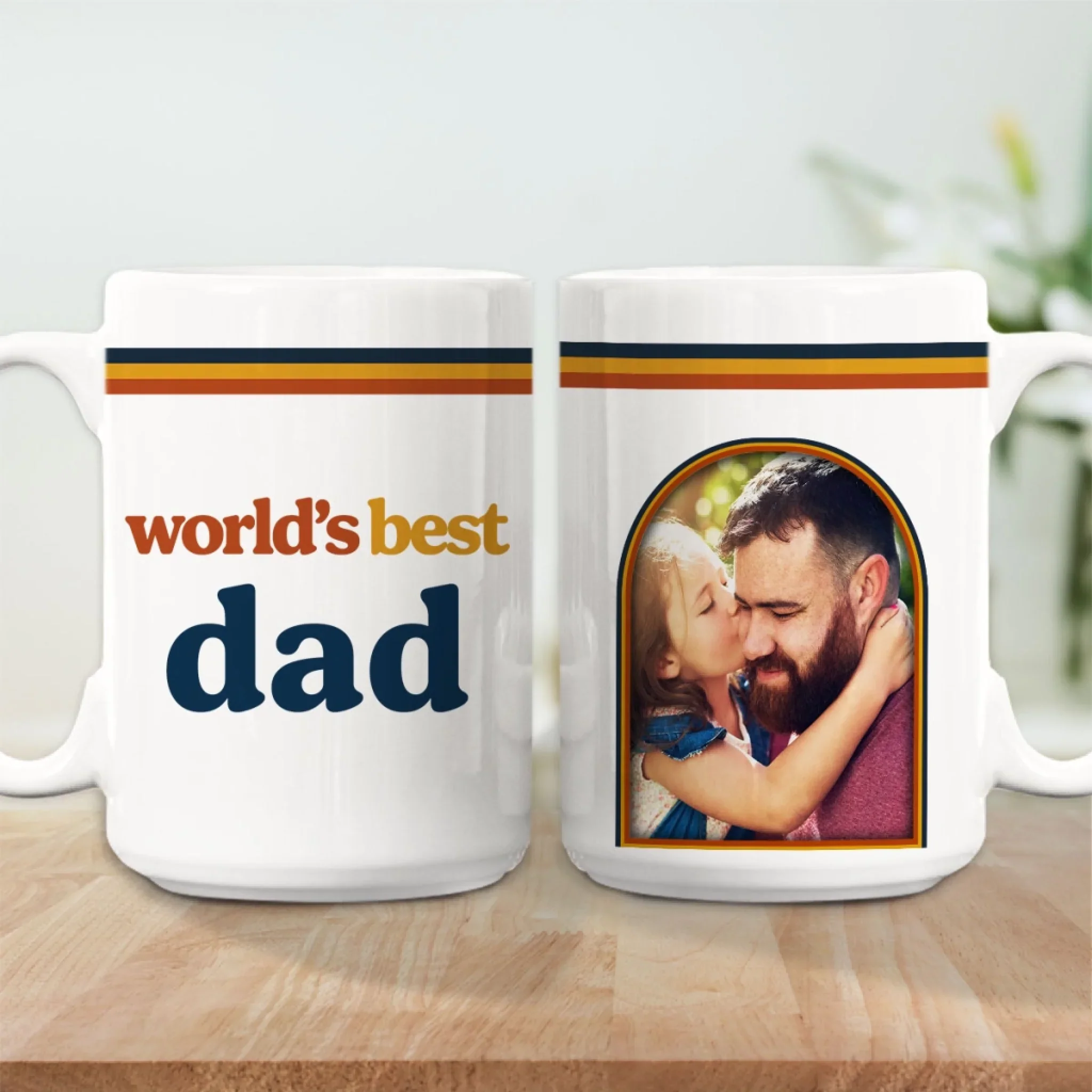 Retro Best Dad - Personalized Custom Coffee Mug - Image 4