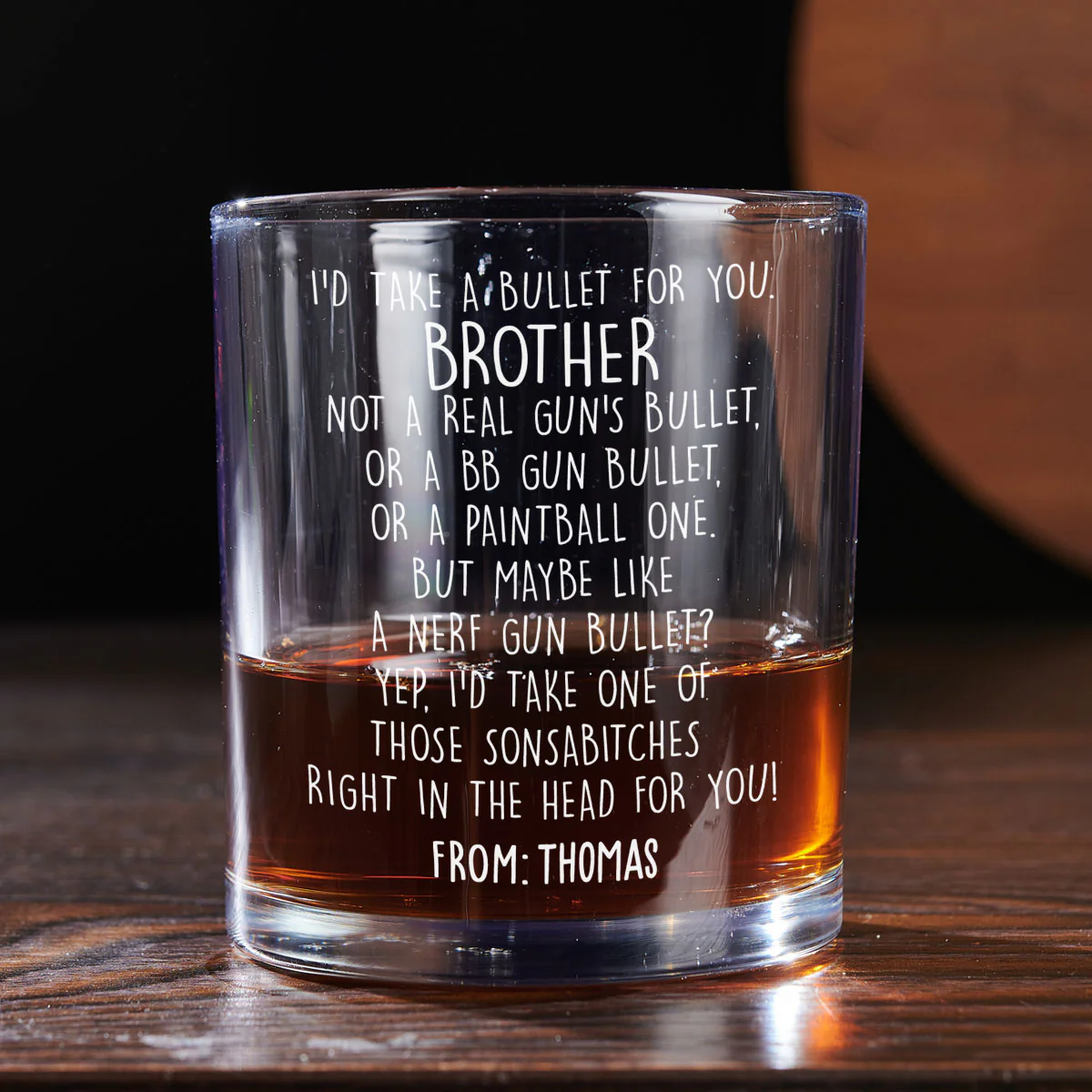 Right In The Head For You - Personalized Custom Whiskey Glass - Image 4