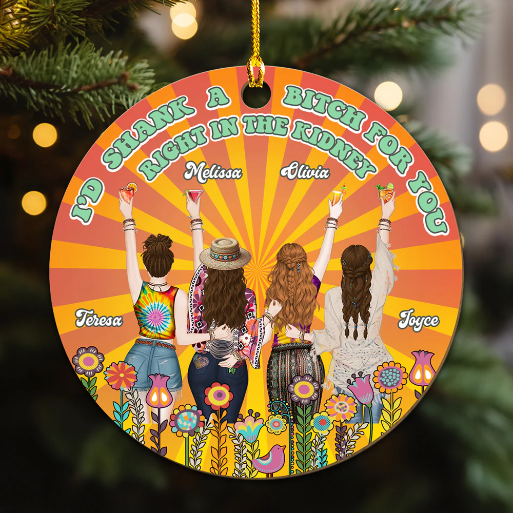 Right In The Kidney - Personalized Custom Wood Ornament - Image 3