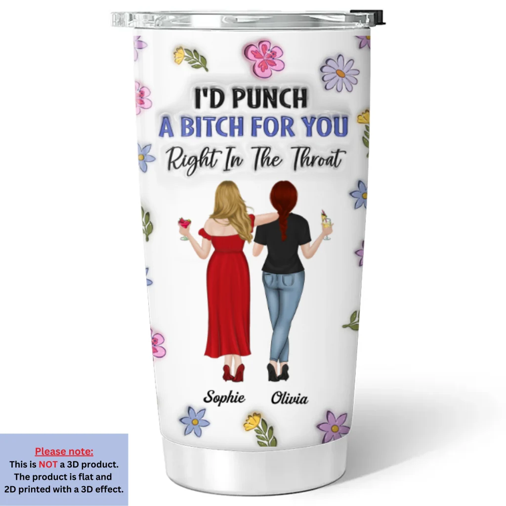 Right In The Throat - Personalized Custom 3D Inflated Effect Tumbler - Image 5