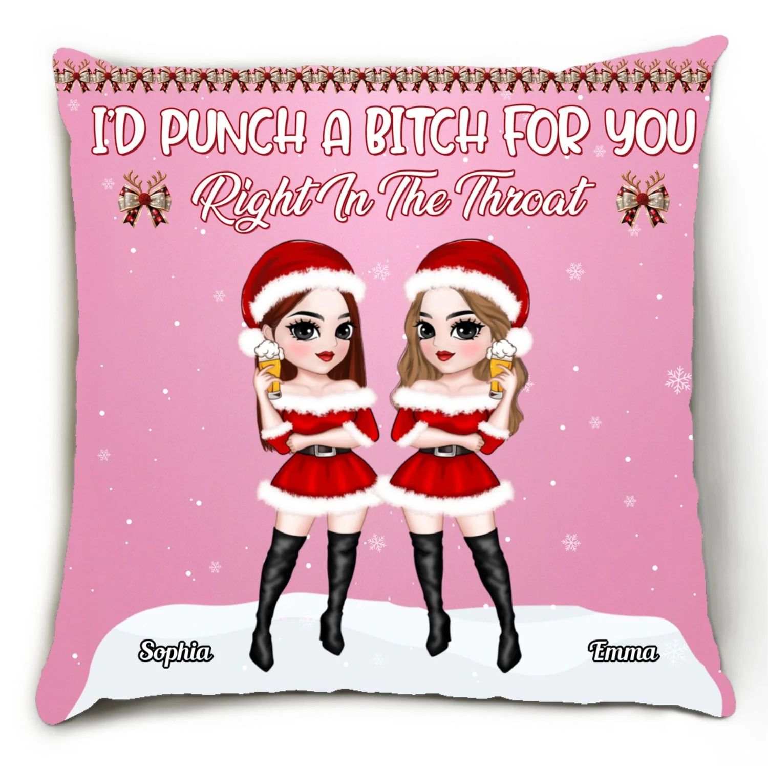 Right In The Throat - Personalized Custom Pillow - Image 6