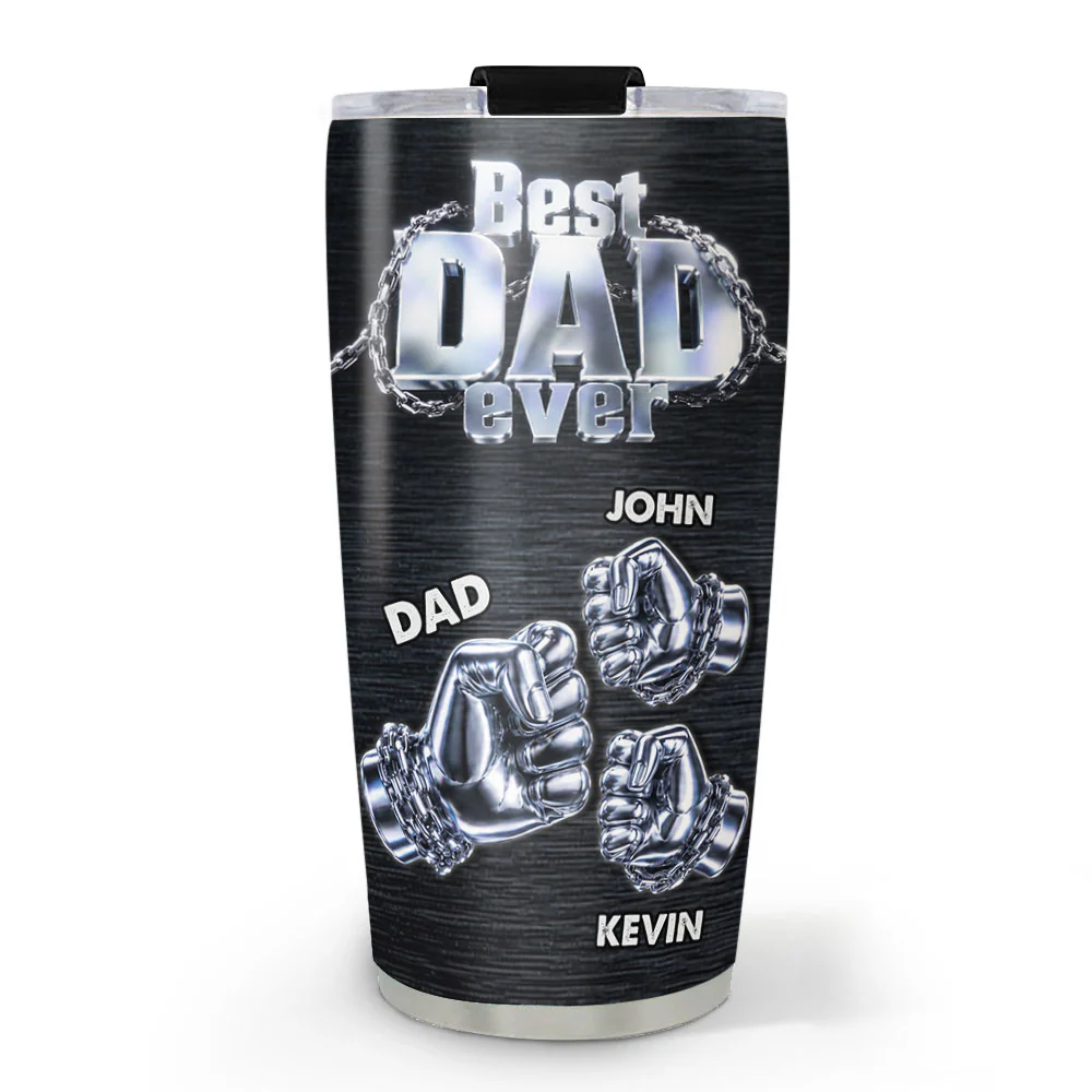 Rock Dad - Personalized Custom 3D Effect Tumbler