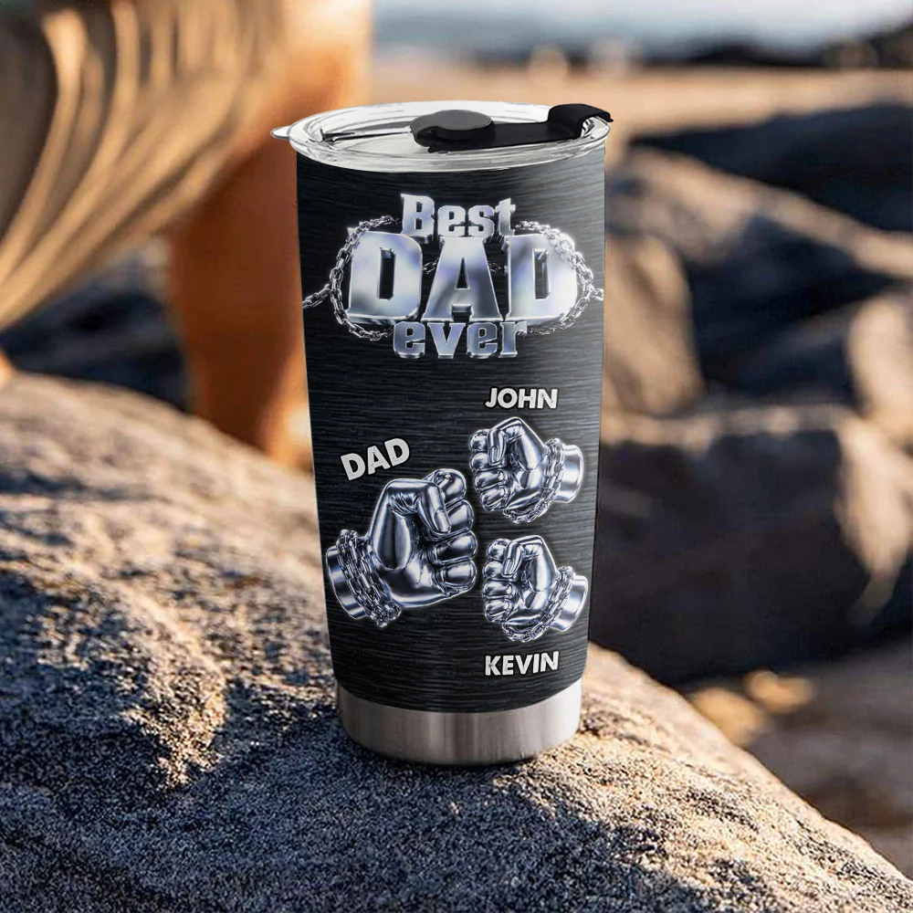 Rock Dad - Personalized Custom 3D Effect Tumbler - Image 5