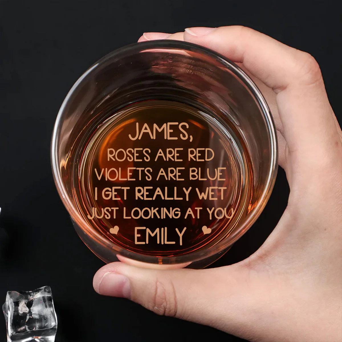 Roses Are Red - Personalized Custom Engraved Whiskey Glass - Image 4