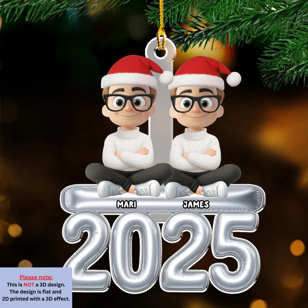 Santa Favorite Family - Personalized Custom Acrylic Ornament - Image 7
