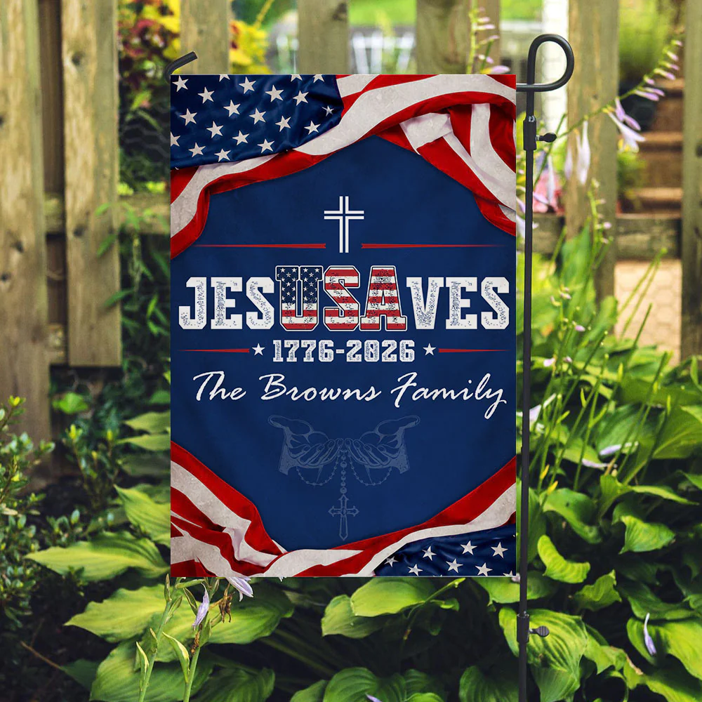 Saved By The One - Personalized Custom Flag - Image 2