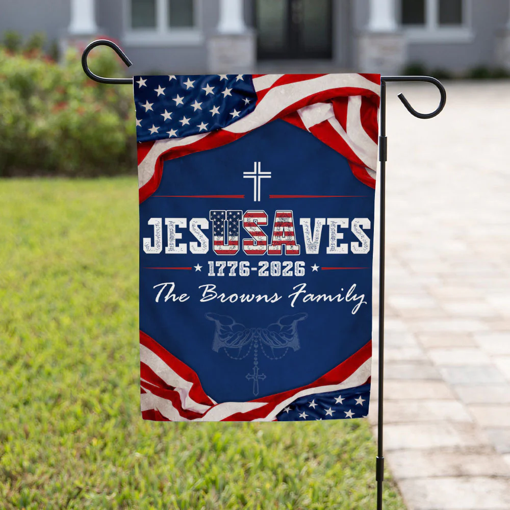 Saved By The One - Personalized Custom Flag - Image 3