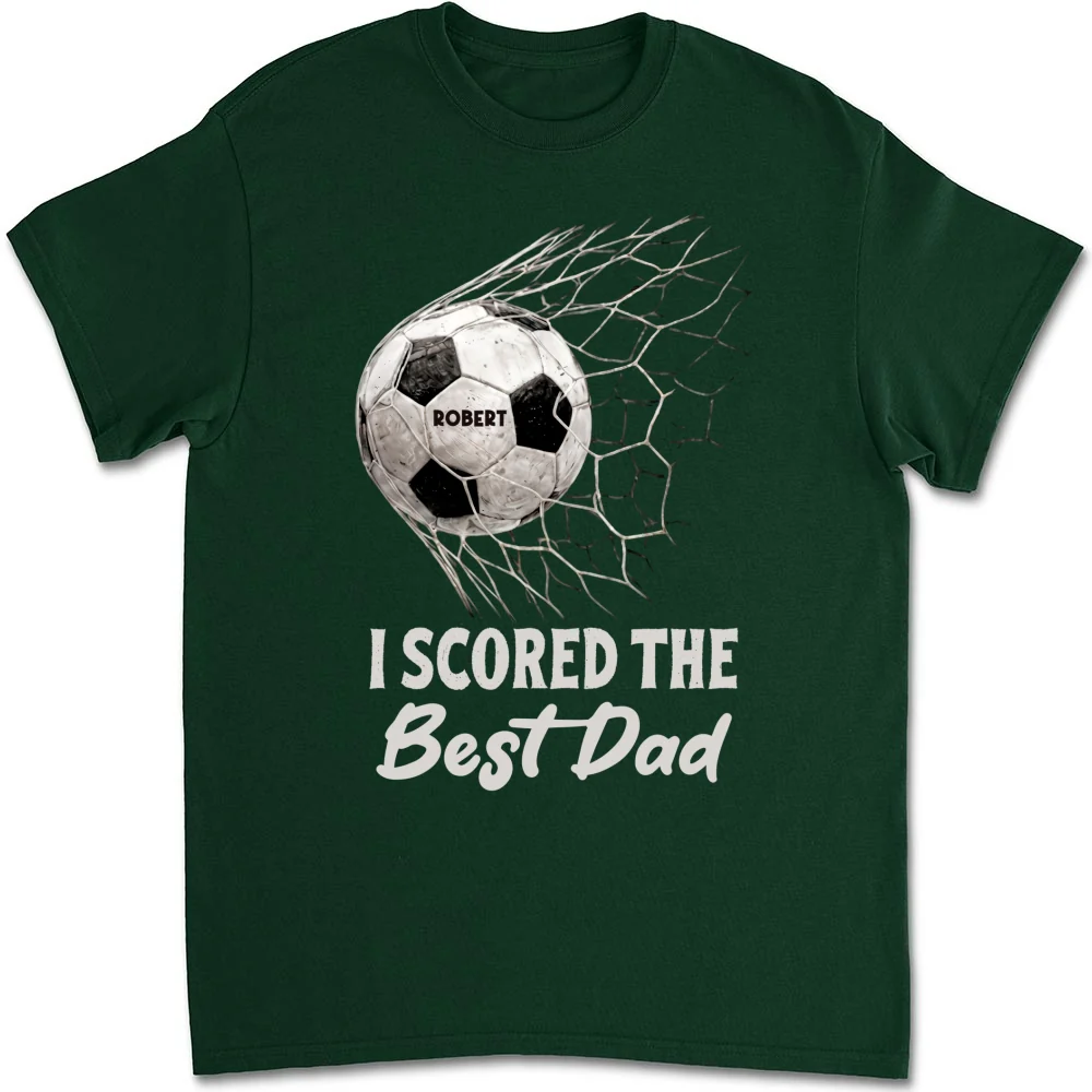 Scored The Best Dad Grandpa - Personalized Custom Shirt - Image 10