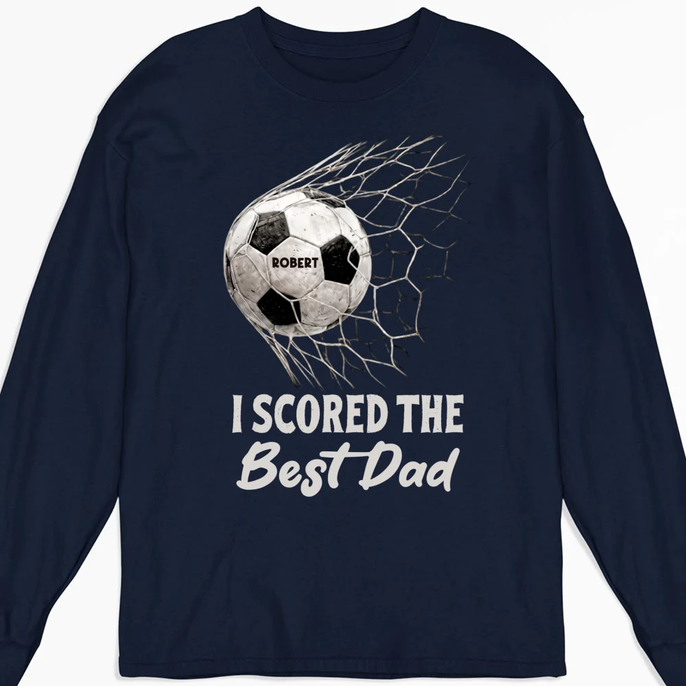 Scored The Best Dad Grandpa - Personalized Custom Shirt - Image 14