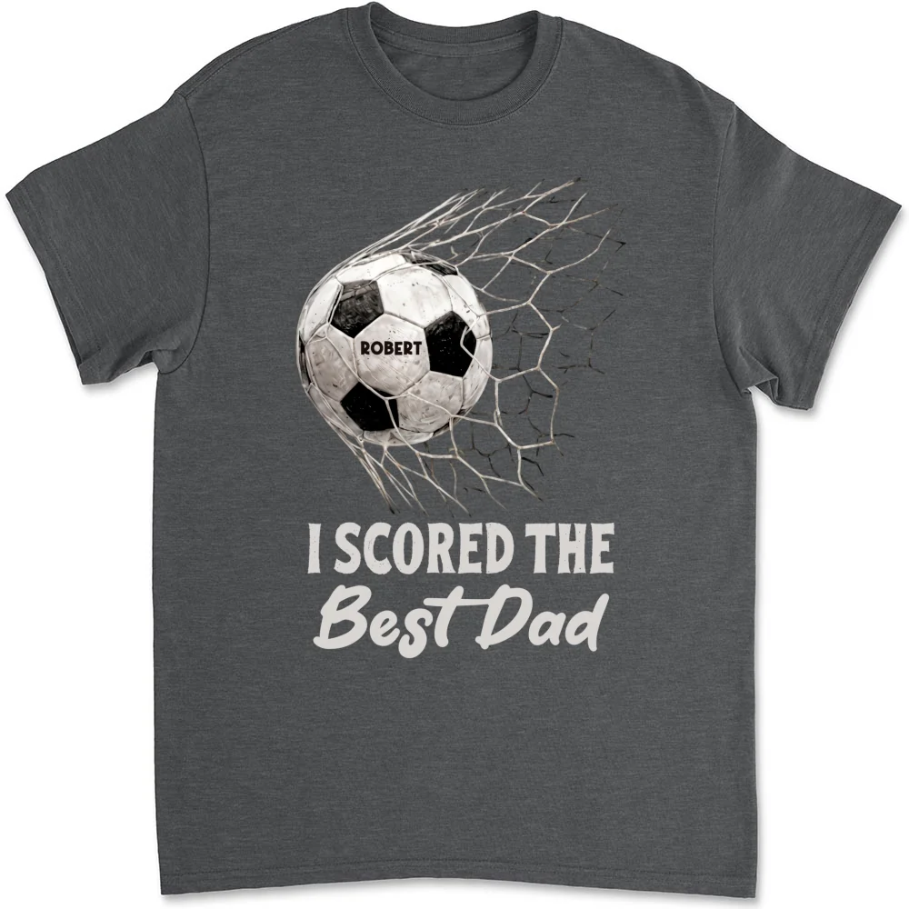Scored The Best Dad Grandpa - Personalized Custom Shirt - Image 9